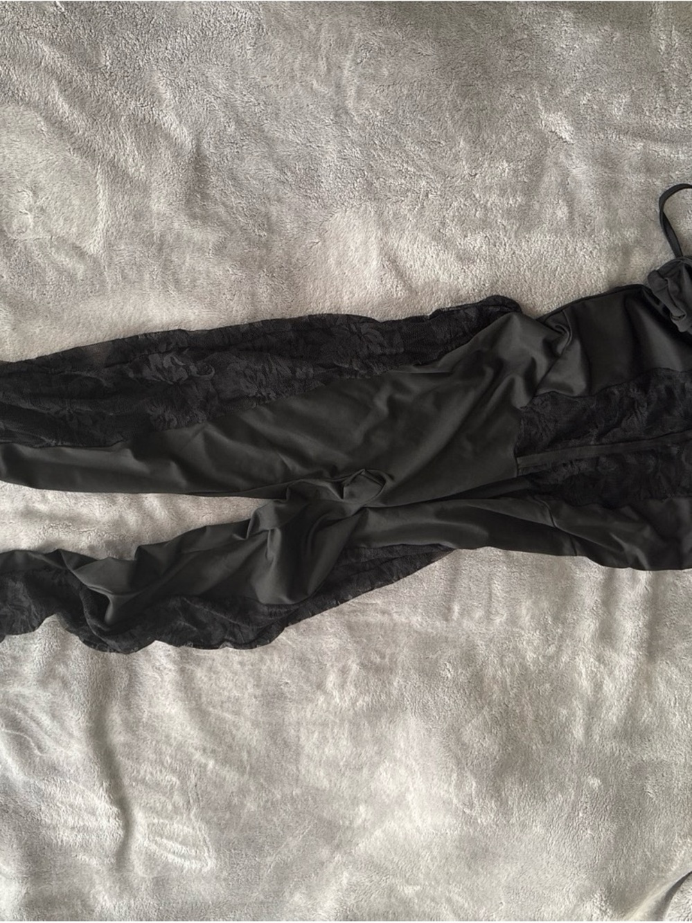 Black Lace-Trim Satin Slip - Women Intimates